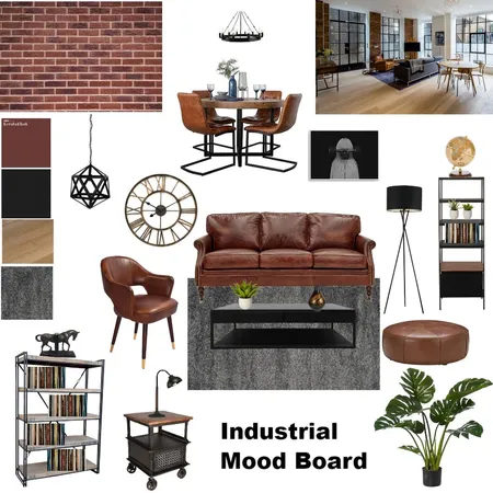 INDUSTRIAL MOOD BOARD Interior Design Mood Board by MONIKA RANI on Style Sourcebook