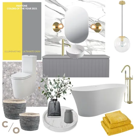 Pantone 2021 Bathroom Interior Design Mood Board by irapilario on Style Sourcebook