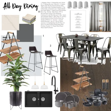 Mod 9 All Day Dining Interior Design Mood Board by hknights on Style Sourcebook