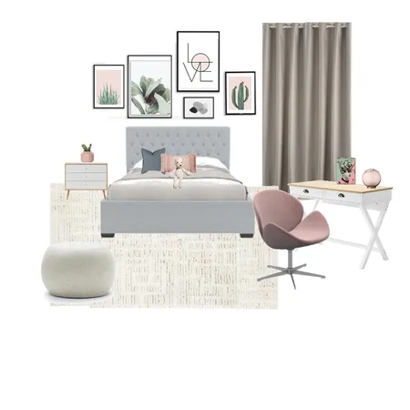 girls room Interior Design Mood Board by HELEN NIZAN STUDIO on Style Sourcebook