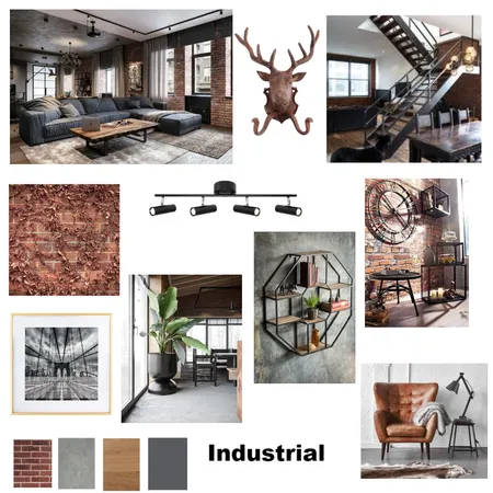INDUSTRIAL MOOD BOARD Interior Design Mood Board by MONIKA RANI on Style Sourcebook