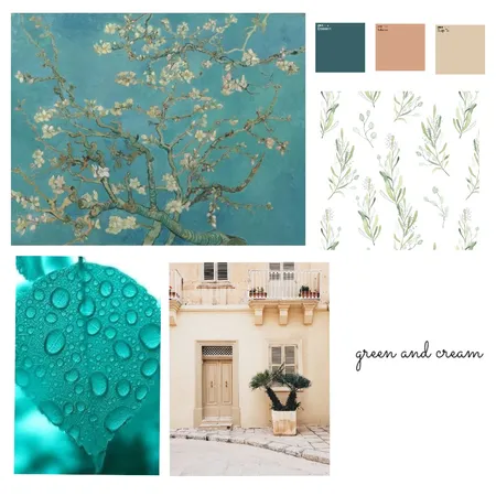 Green and cream Interior Design Mood Board by Roshini on Style Sourcebook
