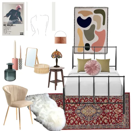 Eclectic Bedroom Interior Design Mood Board by EvaGurney on Style Sourcebook