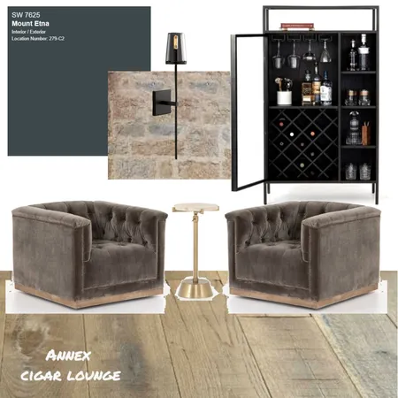 Annex Cigar Lounge Interior Design Mood Board by alialthoff on Style Sourcebook