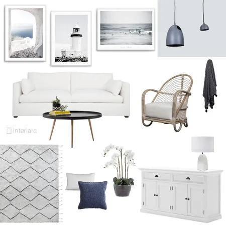 Modern Coastal Living Room Interior Design Mood Board by interiarc on Style Sourcebook