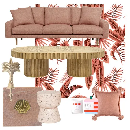 Pink Beach Lounge Interior Design Mood Board by KOKO & SAGE on Style Sourcebook