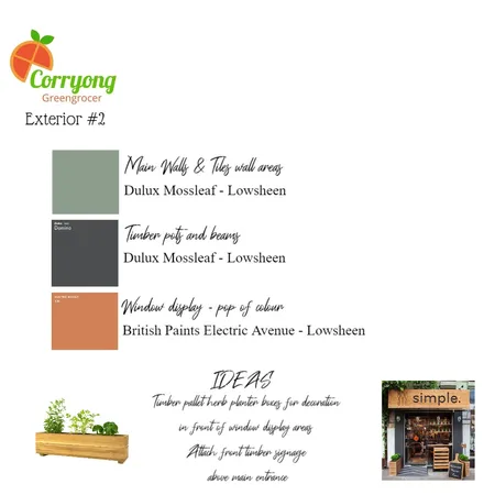 Corryong Greengrocer Ext #2 Interior Design Mood Board by JoHum1504 on Style Sourcebook