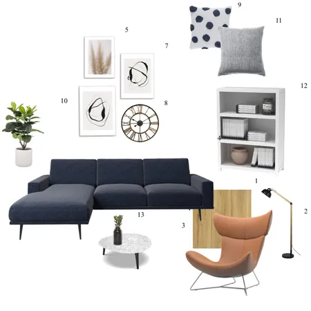 Blue living Interior Design Mood Board by sketchupbyjune on Style Sourcebook