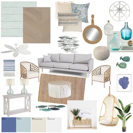 Coastal Living Room Interior Design Mood Board by Lisa-Marie on Style Sourcebook