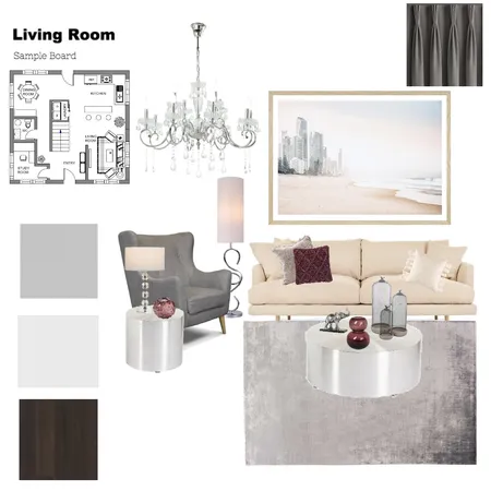 Living Room Sample board Interior Design Mood Board by InteriorsbyD on Style Sourcebook