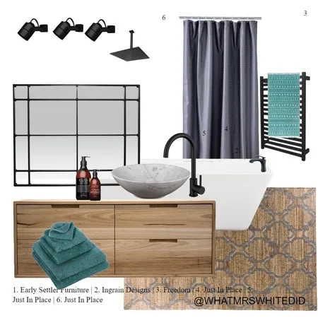 BATHROOM Interior Design Mood Board by WHAT MRS WHITE DID on Style Sourcebook