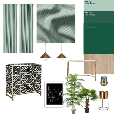 Variante 4 - Grün / Schwarz / Gold Interior Design Mood Board by Nikola on Style Sourcebook