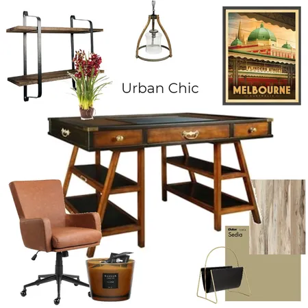 Urban Chic Studio Interior Design Mood Board by Eleni.M Art and Design on Style Sourcebook