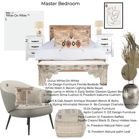 Master bed re design Interior Design Mood Board by kyliewoolen on Style Sourcebook