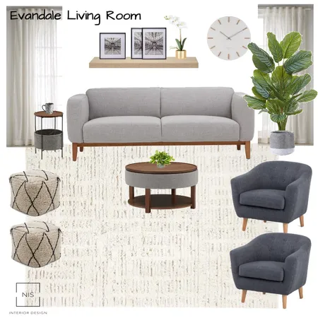 Evandale Living Room (option A) Interior Design Mood Board by Nis Interiors on Style Sourcebook