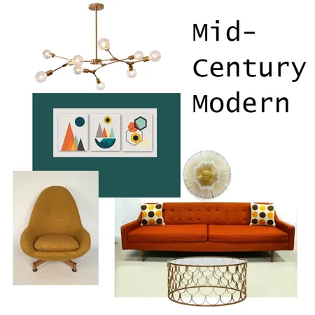 Mid-Century Modern Interior Design Mood Board by Gia123 on Style Sourcebook