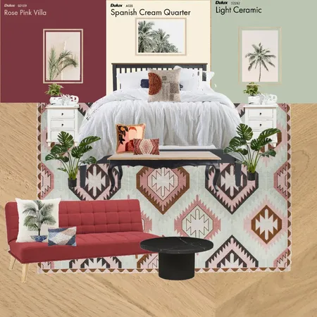 Australian Bohemian Guest Bedroom Interior Design Mood Board by A on Style Sourcebook