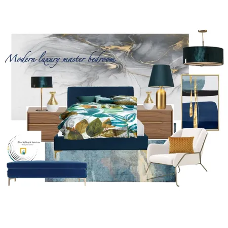modern luxury master bed room Interior Design Mood Board by Bliss Styling & Interiors on Style Sourcebook