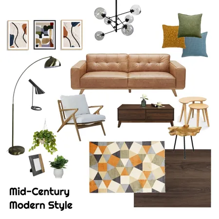 Mid-Century Modern Living Room 2 Interior Design Mood Board by Design Decor Decoded on Style Sourcebook