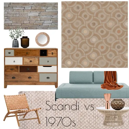 1970s vs Scandi Interior Design Mood Board by interiorology on Style Sourcebook