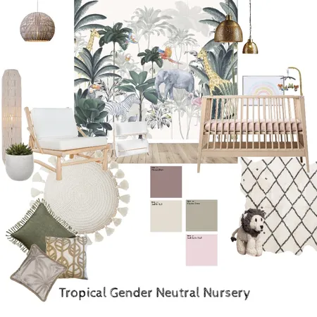 Tropical Gender neutral nursery Interior Design Mood Board by Eliz on Style Sourcebook