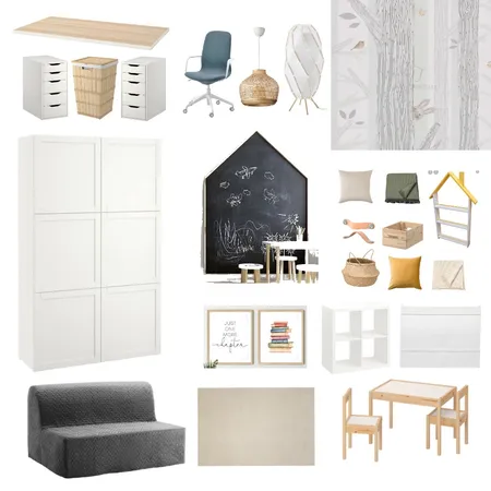 Andreea's Study v2 Interior Design Mood Board by Designful.ro on Style Sourcebook