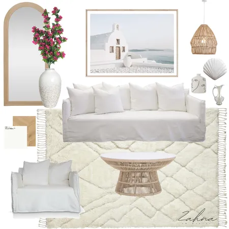 Grecian Coastal Living Room Interior Design Mood Board by Zanna on Style Sourcebook