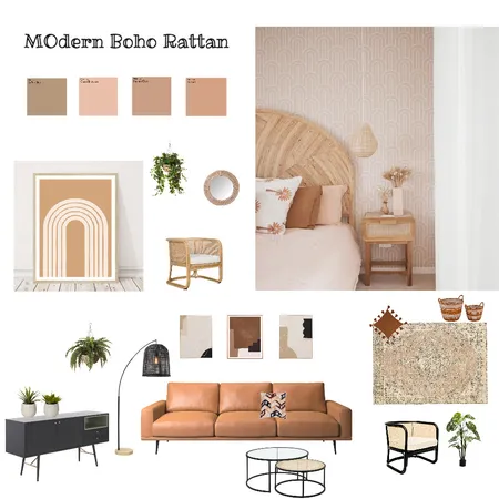 modern boho rattan Interior Design Mood Board by Heather-Dale on Style Sourcebook
