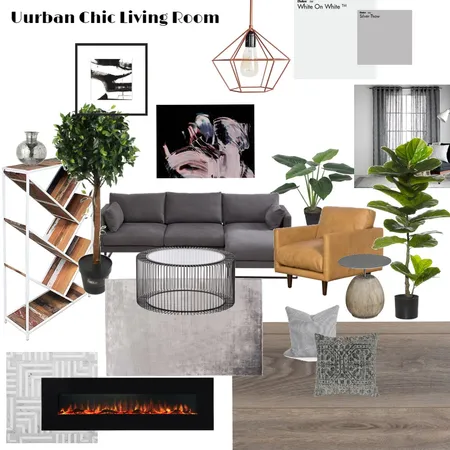 Urban Chic Living Room Interior Design Mood Board by anyawise on Style Sourcebook