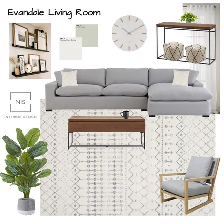 Evandale Living Room (option B) Interior Design Mood Board by Nis Interiors on Style Sourcebook