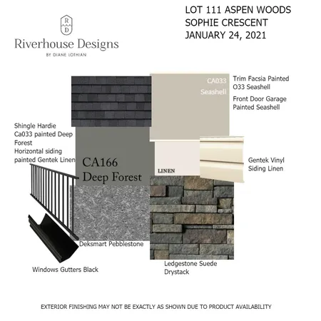 LOT 111 ASPEN WOODS Interior Design Mood Board by Riverhouse Designs on Style Sourcebook