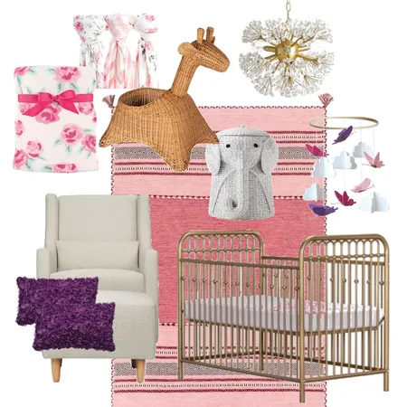 Baby Girl Room Interior Design Mood Board by Twist My Armoire on Style Sourcebook