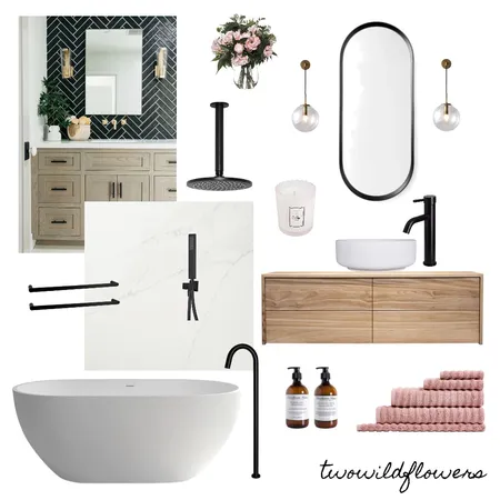 Rosie & James Bathroom Interior Design Mood Board by Two Wildflowers on Style Sourcebook