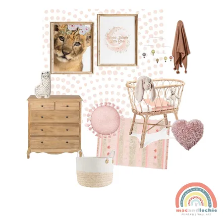 Pink Gold Nursery Interior Design Mood Board by macandlochie on Style Sourcebook