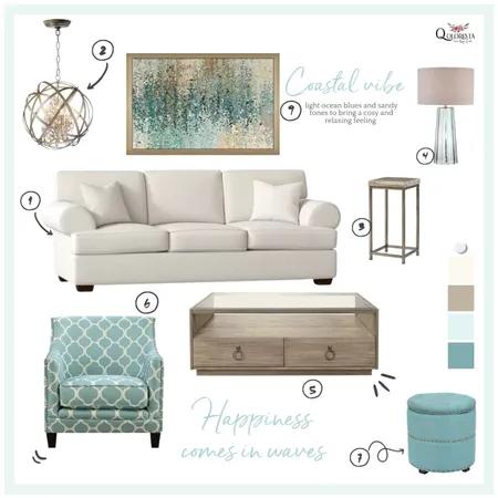 Coastal Vibe Interior Design Mood Board by Qolorista Home Design on Style Sourcebook