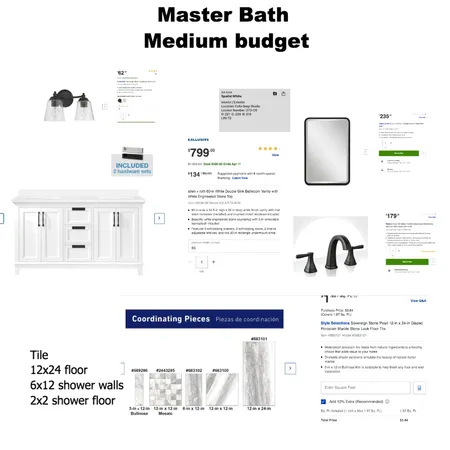 Master Bath-  medium Interior Design Mood Board by juanimae@att.net on Style Sourcebook