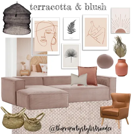 terracotta & blush lounge Interior Design Mood Board by The Property Stylists & Co on Style Sourcebook