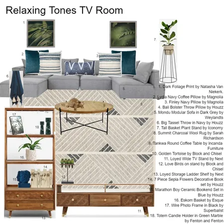 TV Room Edit Interior Design Mood Board by NadiaHodgins on Style Sourcebook