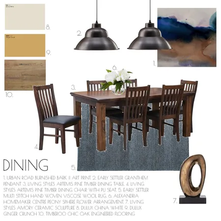 DINING ROOM - ACCENTED ANALOGOUS Interior Design Mood Board by eoreill2 on Style Sourcebook