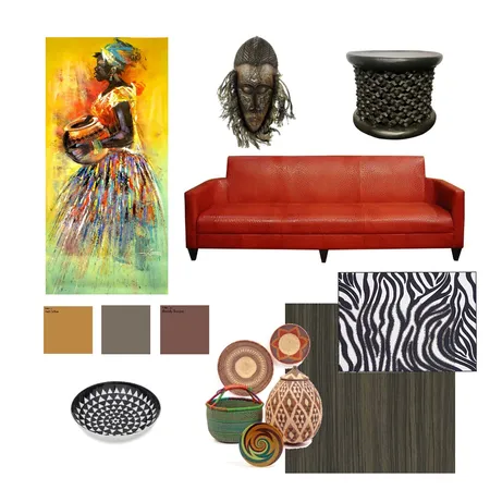 African Chic Interior Design Mood Board by KM Interior Design on Style Sourcebook
