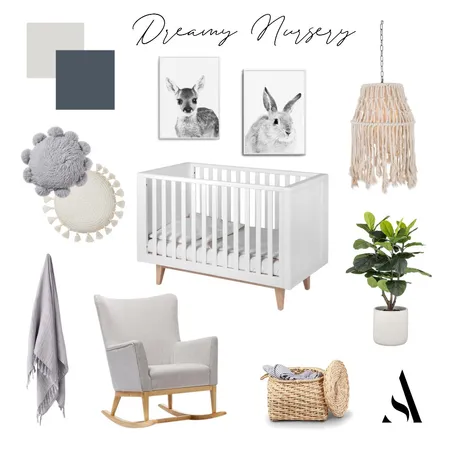 Dreamy Nursery Interior Design Mood Board by Amelia Strachan Interiors on Style Sourcebook