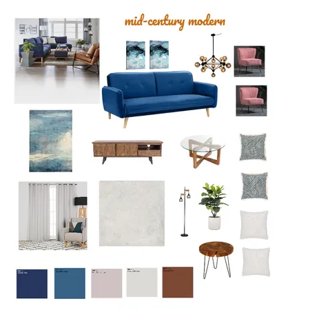 Mid Century Interior Design Mood Board by Petrine on Style Sourcebook