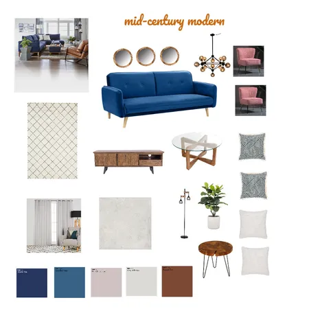 Mid Century Interior Design Mood Board by Petrine on Style Sourcebook