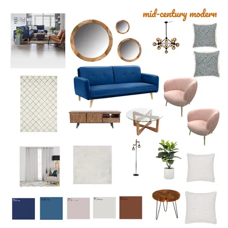 Mid Century Interior Design Mood Board by Petrine on Style Sourcebook