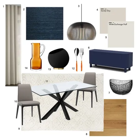 Dining Room Sample Board Interior Design Mood Board by Lisa Fleming on Style Sourcebook