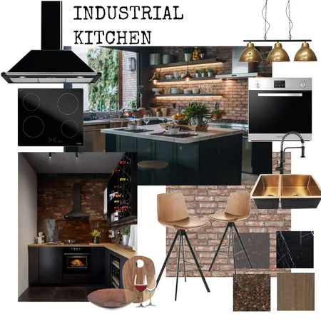 Industrial kitchen Interior Design Mood Board by ummulkiraam on Style Sourcebook