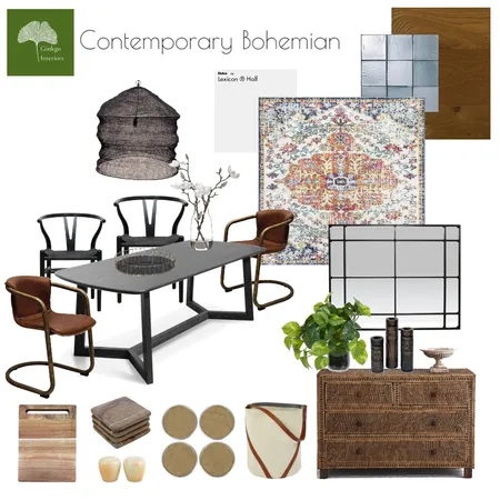 Contemporary Bohemian Interior Design Mood Board by Ginkgo Interiors on Style Sourcebook