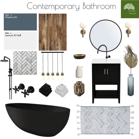 Contemporary Bathroom Interior Design Mood Board by Ginkgo Interiors on Style Sourcebook