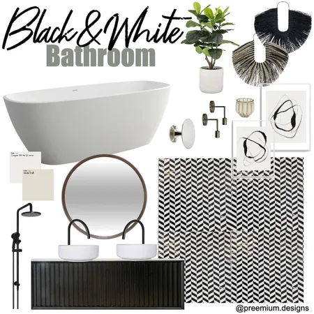 Black & White Interior Design Mood Board by Preemium Designs on Style Sourcebook