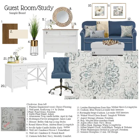 Guest room/Study Assignment 9 Sample Board Interior Design Mood Board by Zughbaba on Style Sourcebook